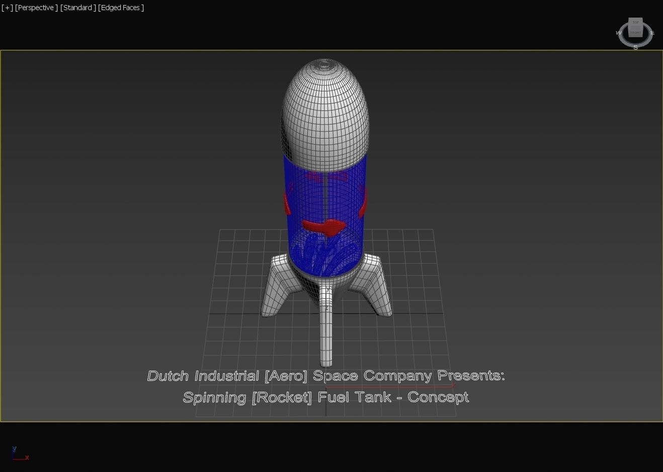 Spinning Rocket Fuel Tank - Concept 3D print model_4