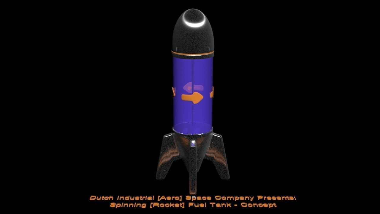 Spinning Rocket Fuel Tank - Concept 3D print model_2