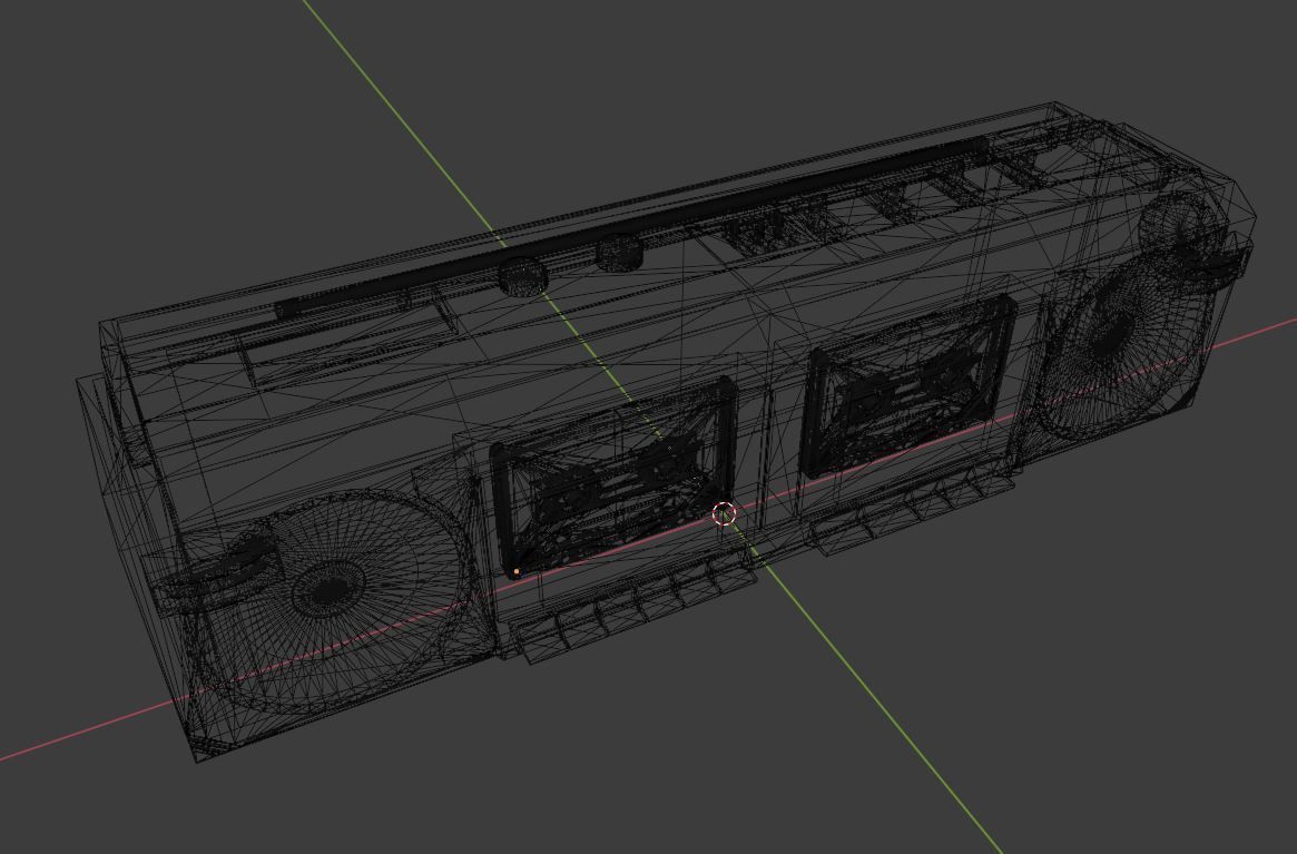 Japanese  old tape recorder 3D model_7