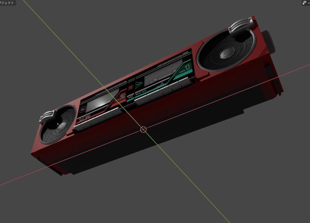 Japanese  old tape recorder 3D model_4
