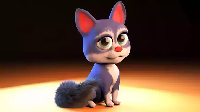 Cartoon young Cat