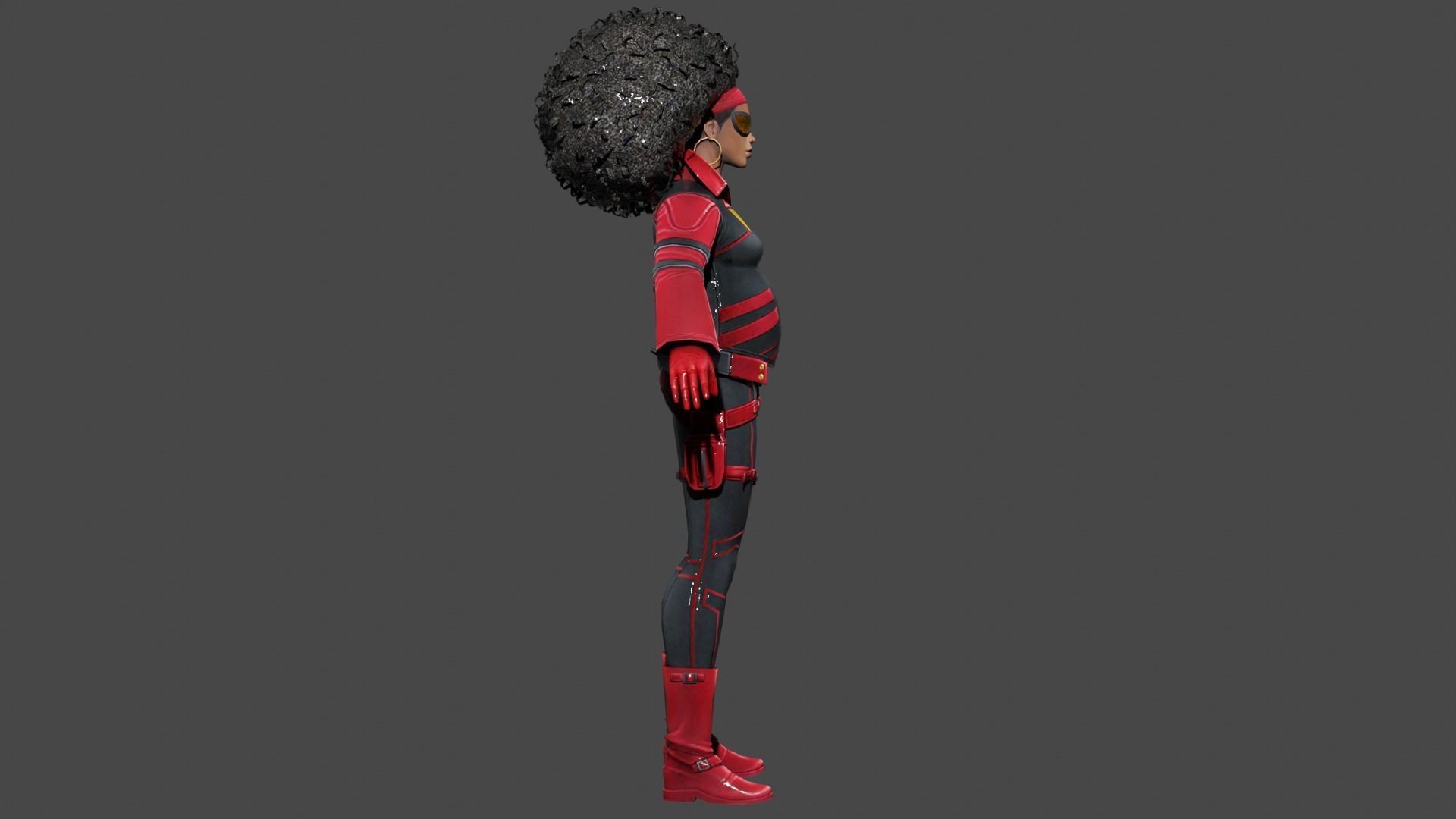 Spider Woman Low-poly 3D model_2