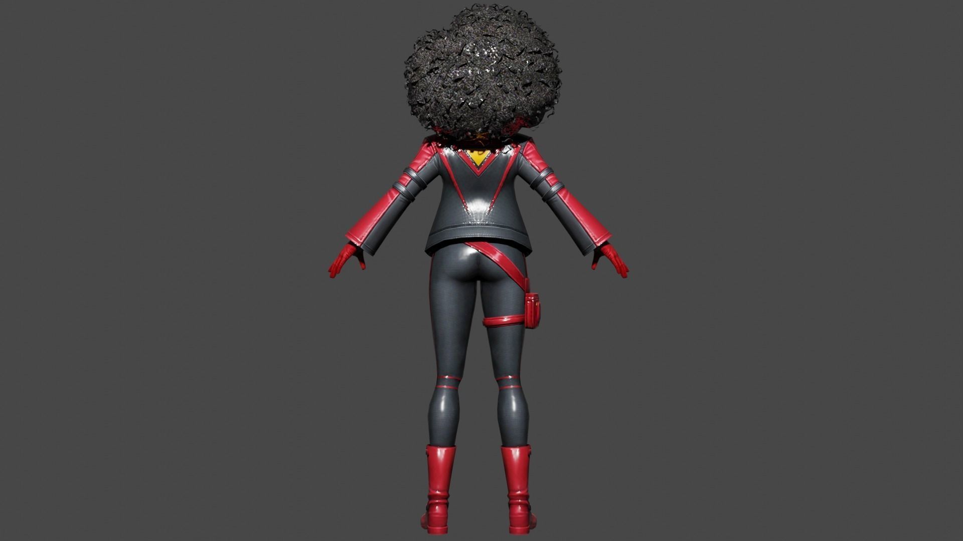 Spider Woman Low-poly 3D model_4