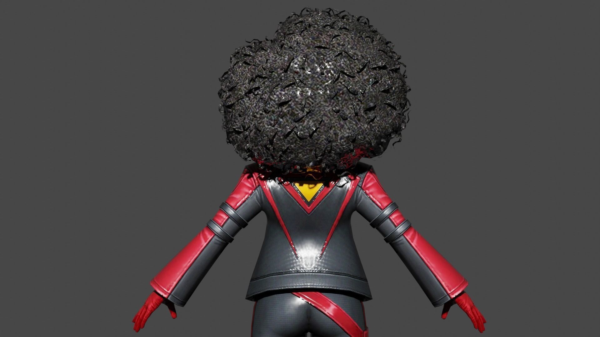 Spider Woman Low-poly 3D model_5