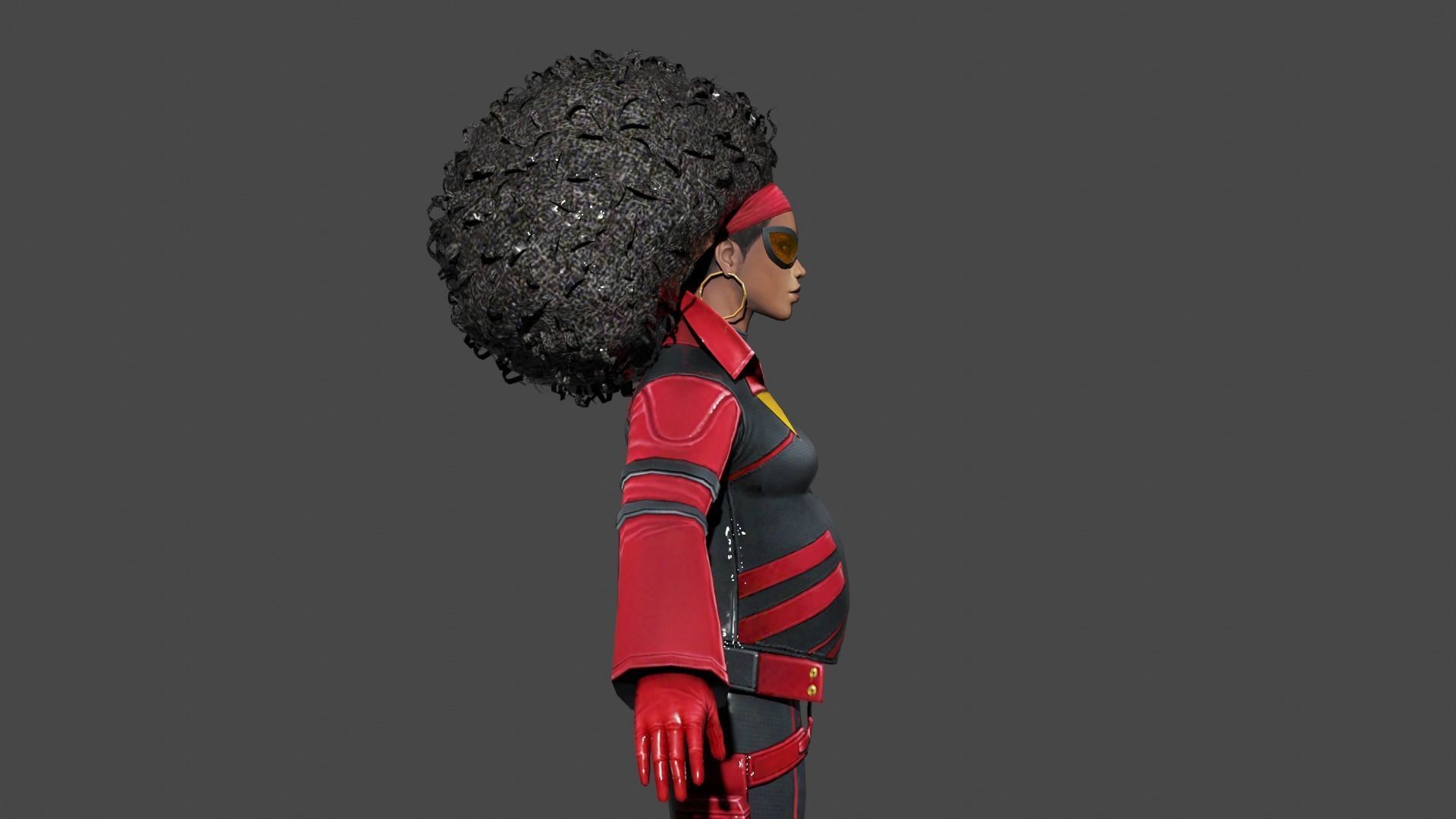 Spider Woman Low-poly 3D model_3