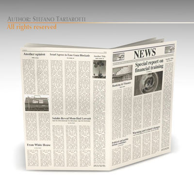 Newspaper Design 3D model_3