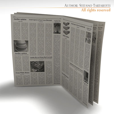 Newspaper Design 3D model_2