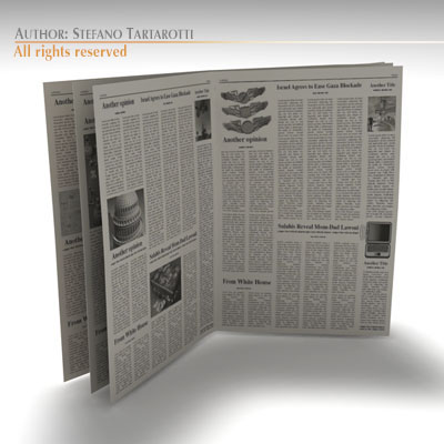 Newspaper Design 3D model_4