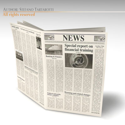 Newspaper Design 3D model_1