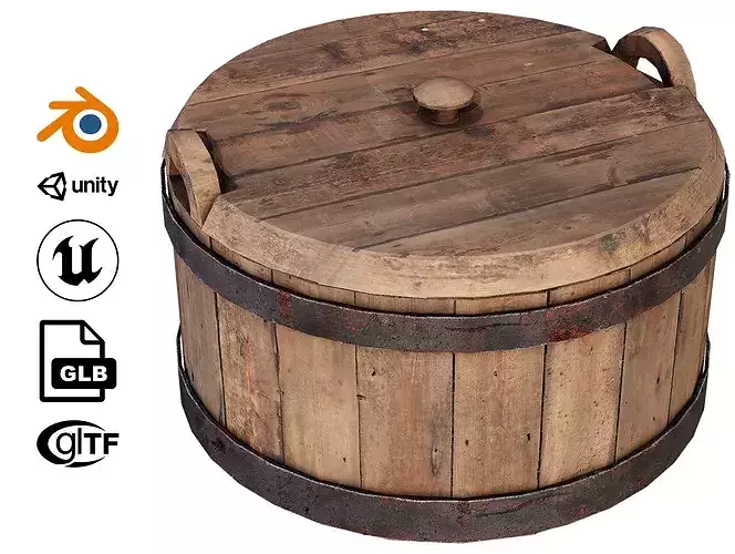 Wooden Pickle Barrel
