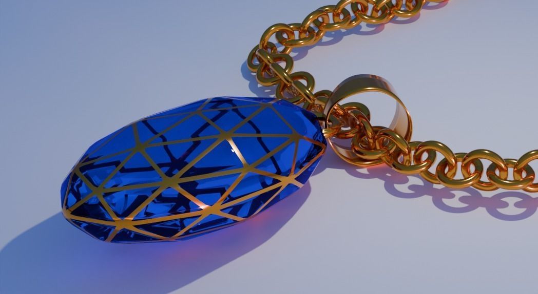 Necklace 3D model_2