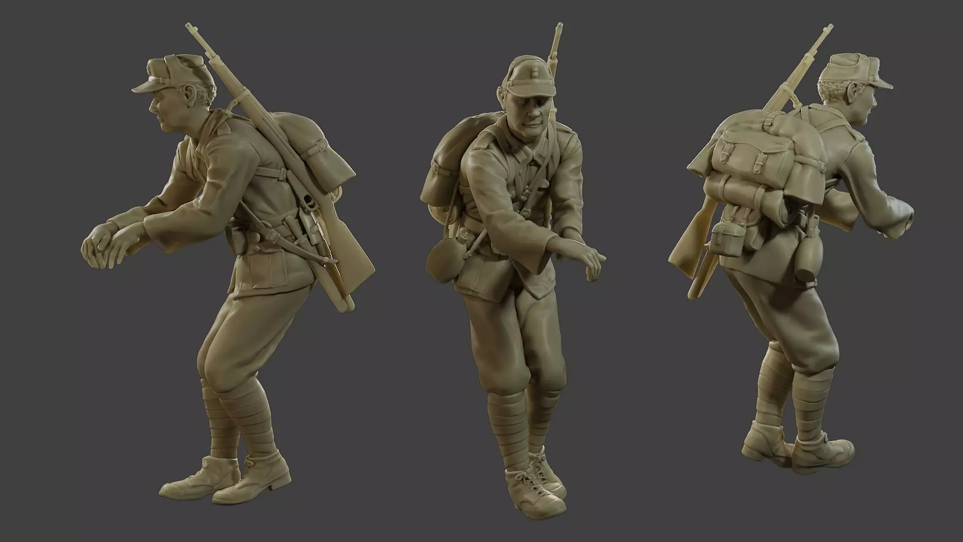 Italian soldier Attach ww2 IT10 3D print model