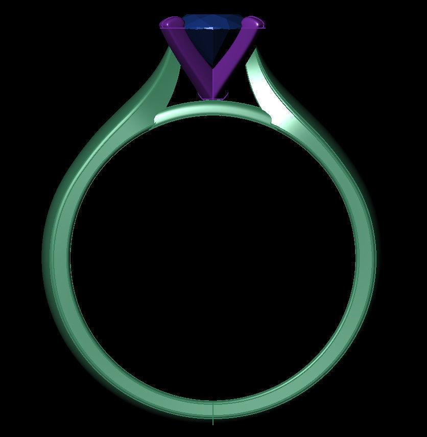 Oval 0-75-CT Quarter Round Profile Shank Width 3-10mm 3D print model_6