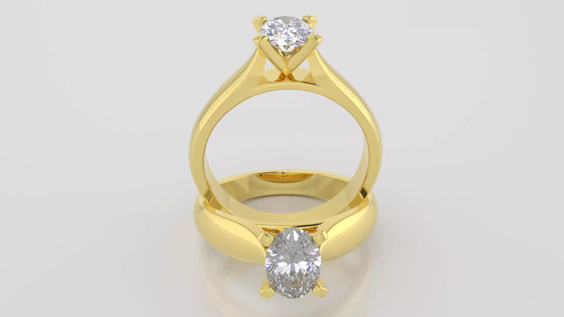 Oval 0-75-CT Quarter Round Profile Shank Width 3-10mm 3D print model_0