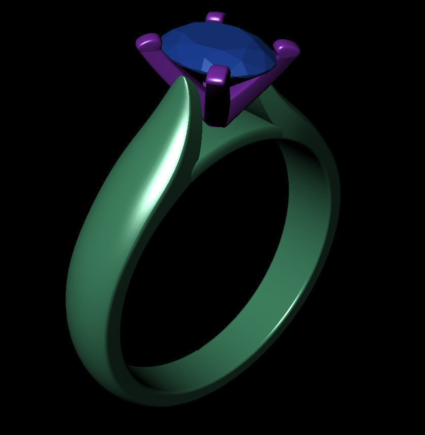 Oval 0-75-CT Quarter Round Profile Shank Width 3-10mm 3D print model_8