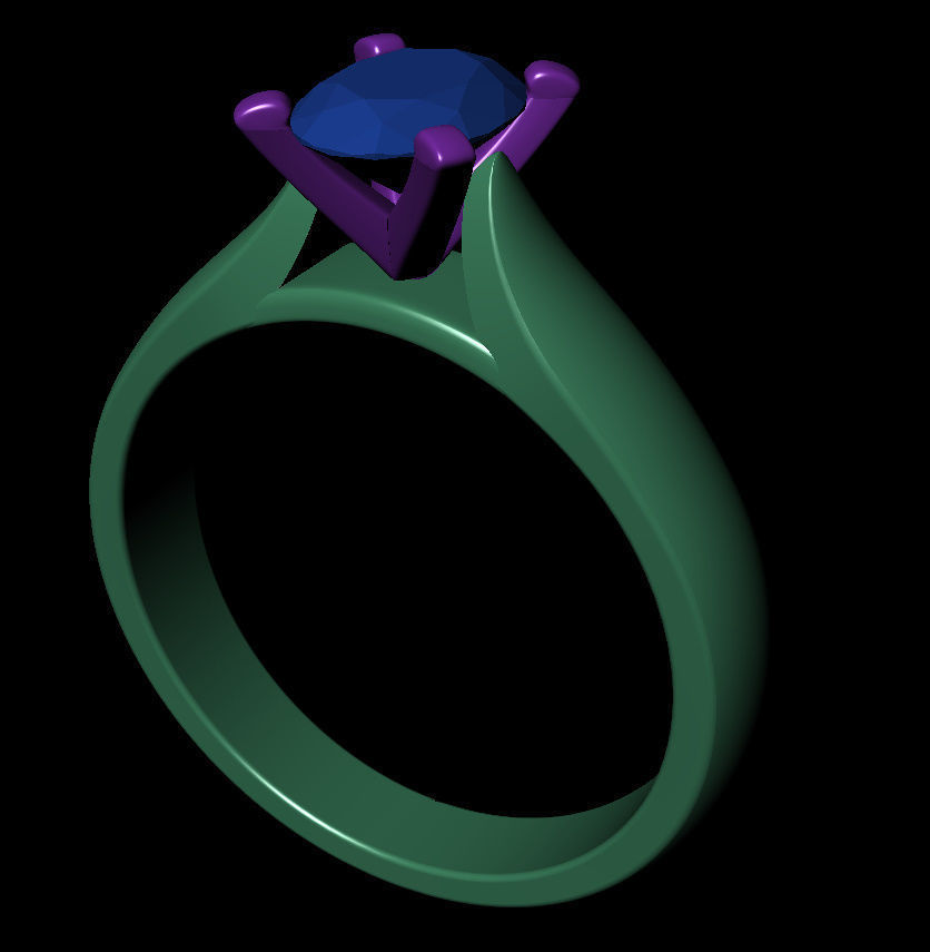 Oval 0-75-CT Quarter Round Profile Shank Width 3-10mm 3D print model_7