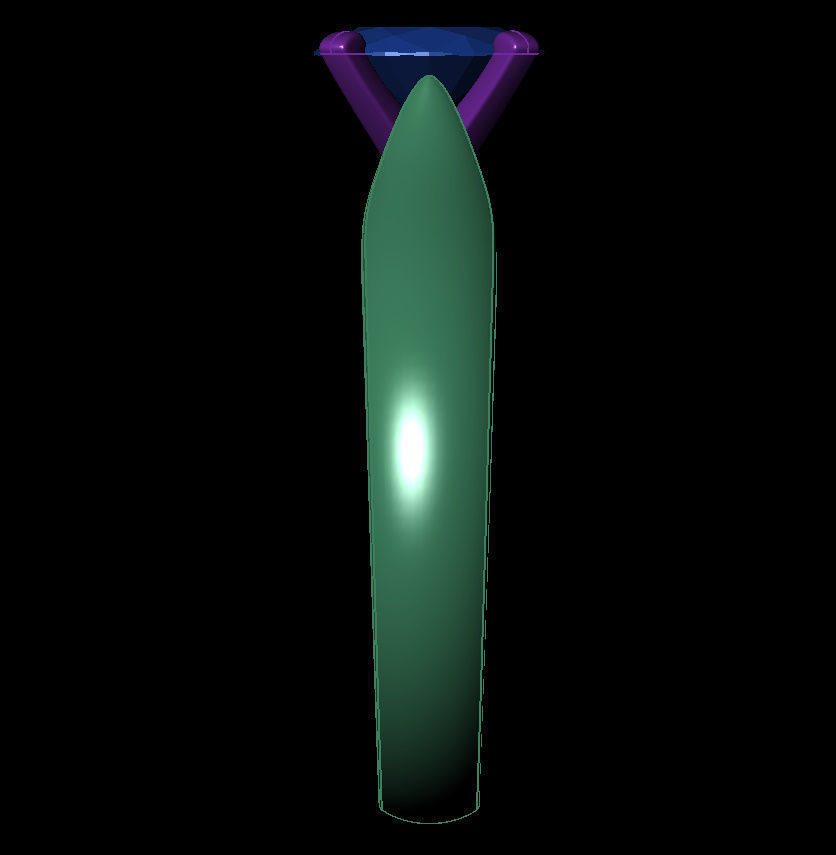 Oval 0-75-CT Quarter Round Profile Shank Width 3-10mm 3D print model_12