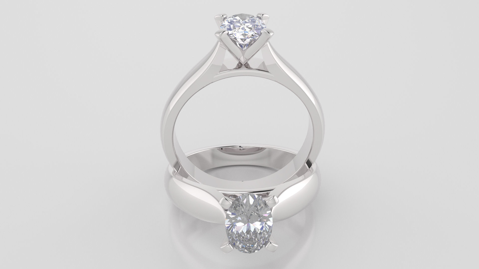 Oval 0-75-CT Quarter Round Profile Shank Width 3-10mm 3D print model_2