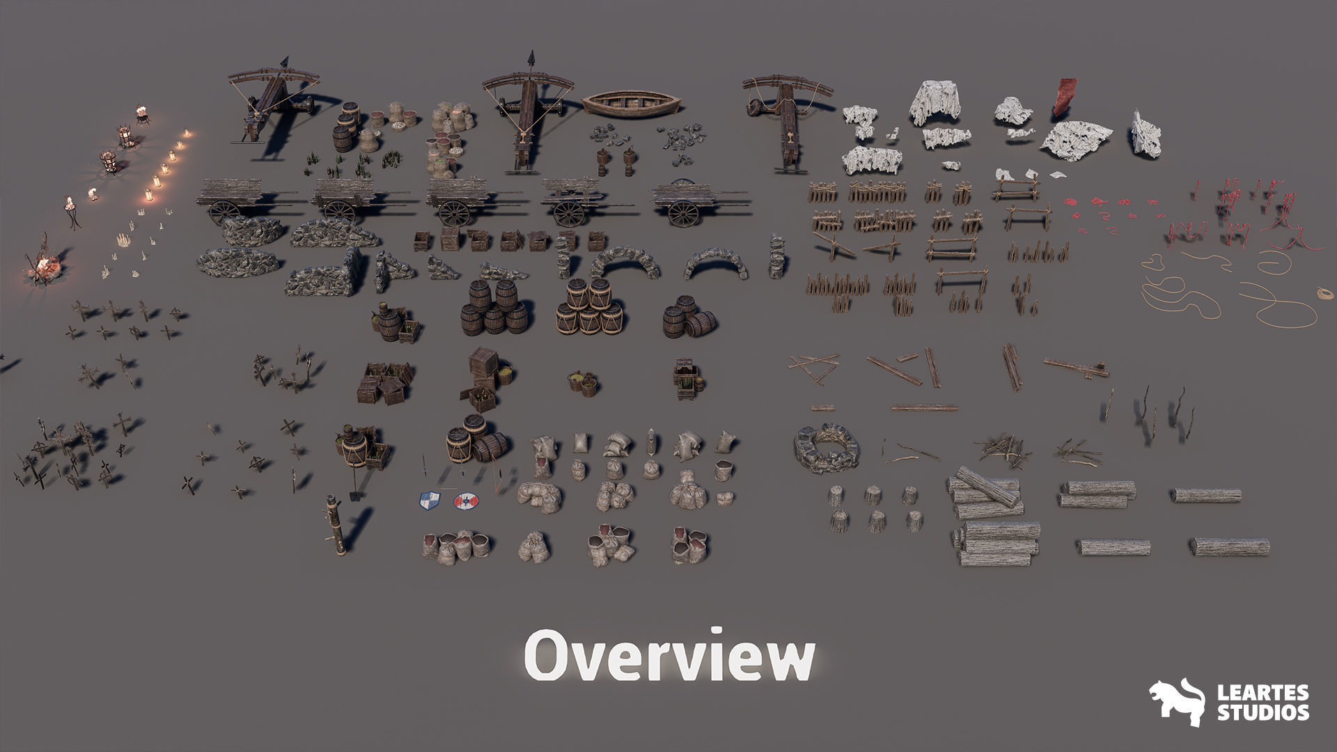 The Aftermath Medieval Environment Low-poly 3D model_11