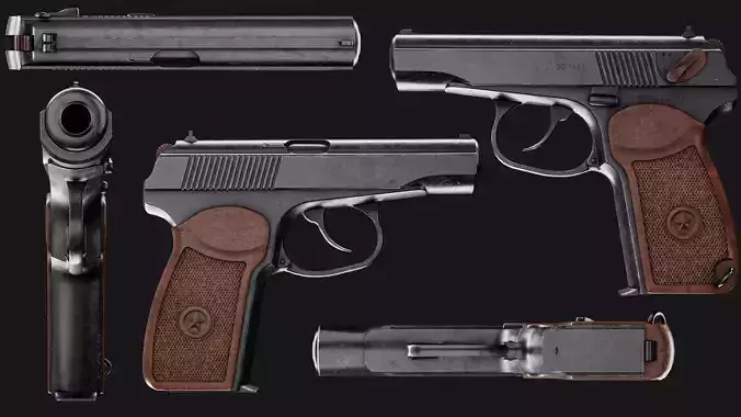 Makarov PM Pistol -  Game Ready