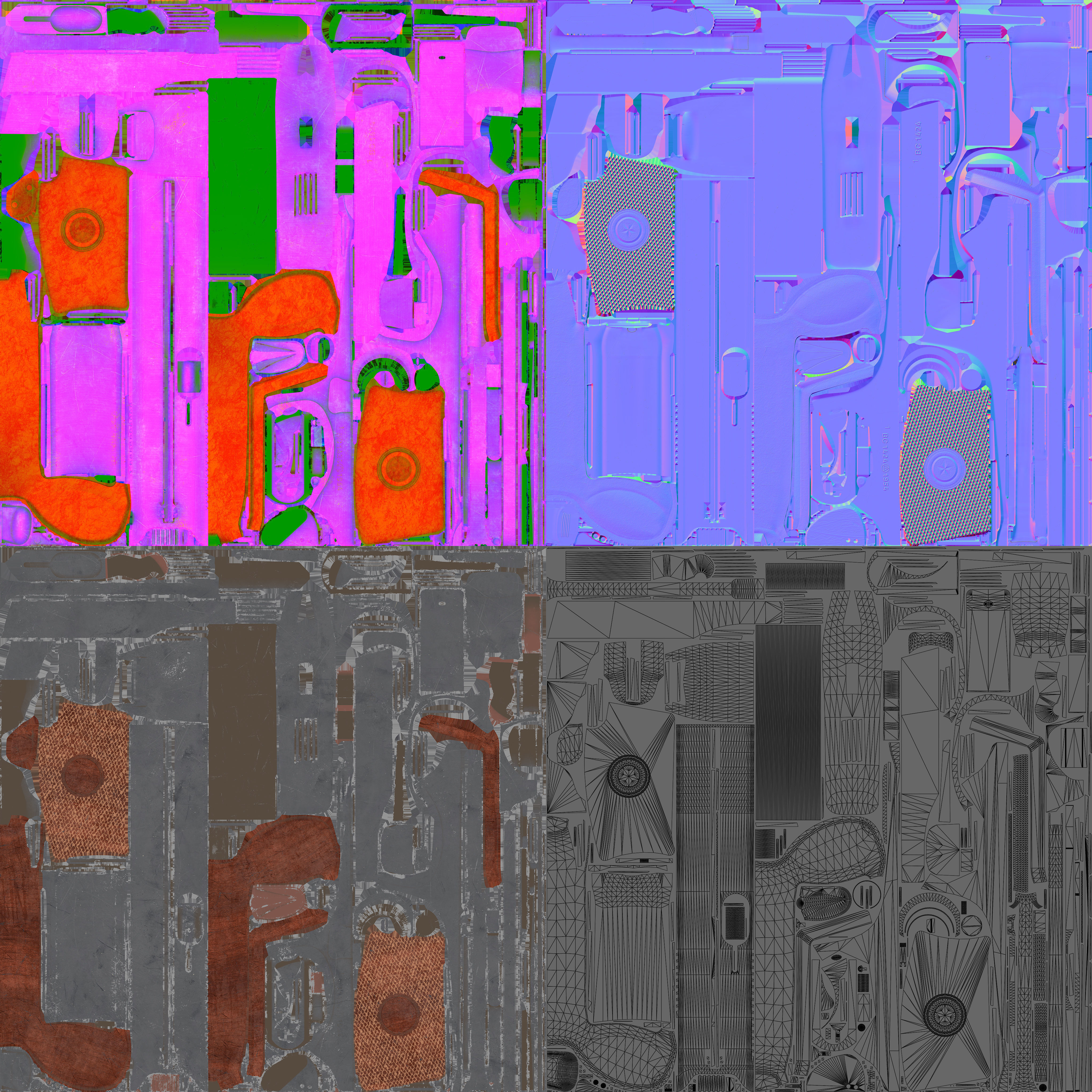 Makarov PM Pistol -  Game Ready Low-poly 3D model_8