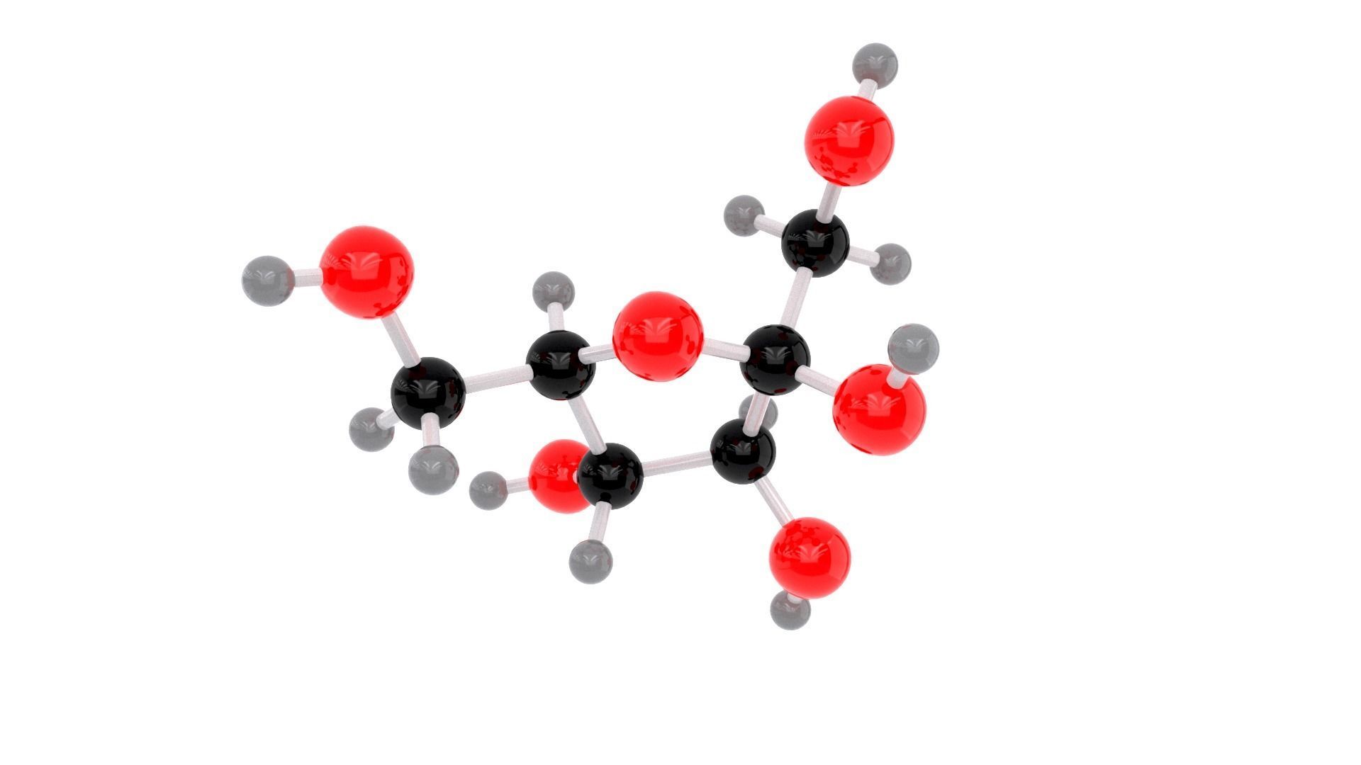 Fractose - Molecule 3D model_4
