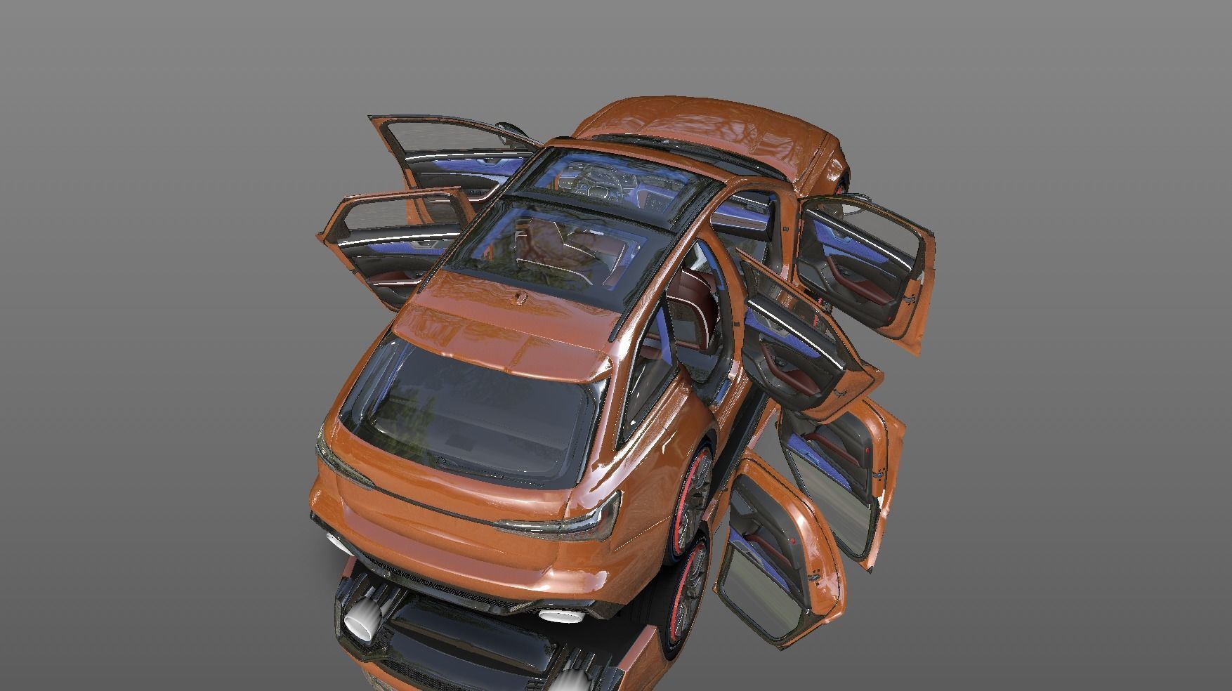 Audi New Car Model with Interior 3d Model  3D model_7