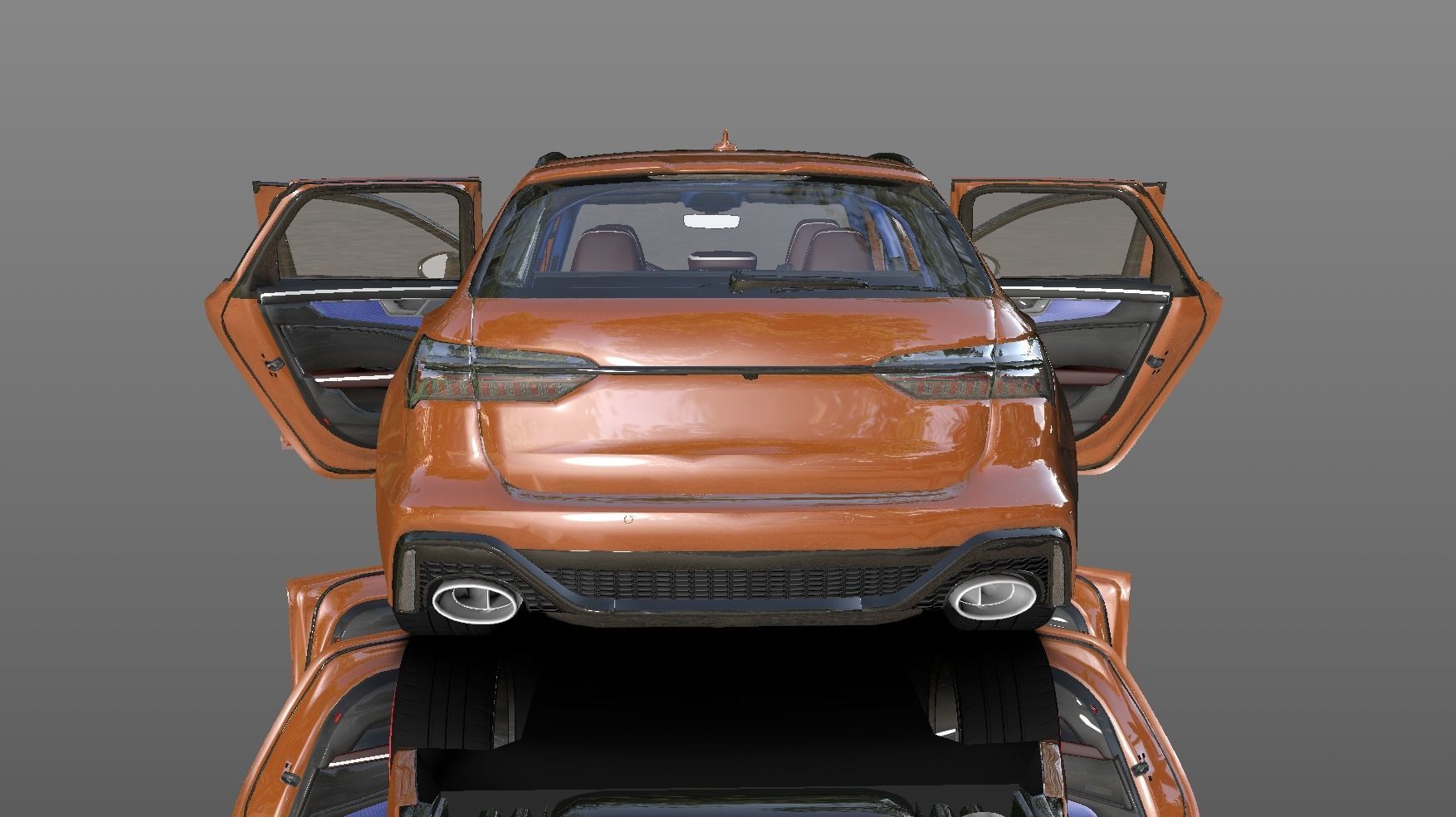 Audi New Car Model with Interior 3d Model  3D model_11