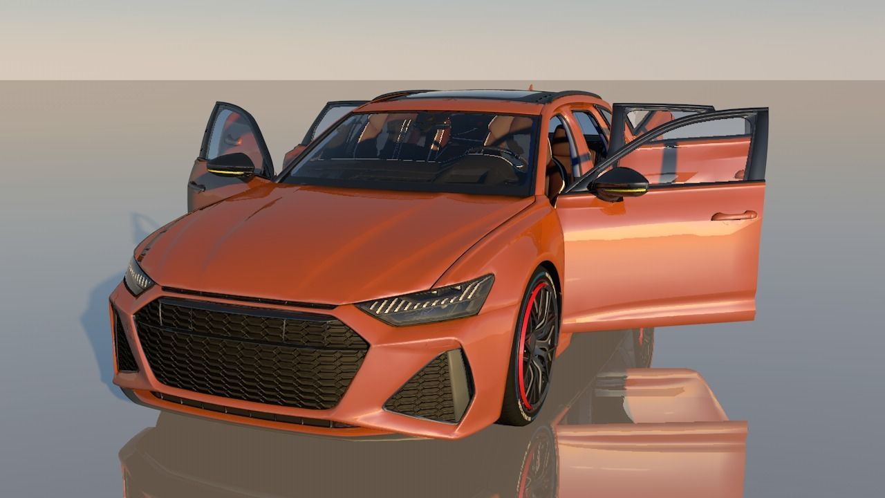 Audi New Car Model with Interior 3d Model  3D model_3