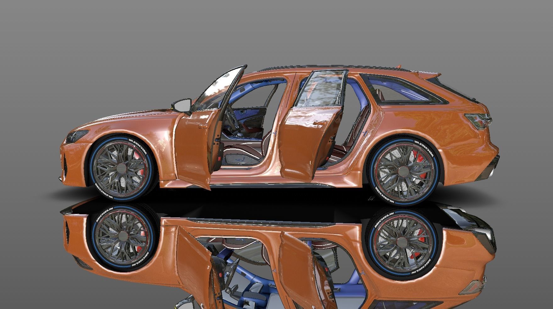 Audi New Car Model with Interior 3d Model  3D model_6