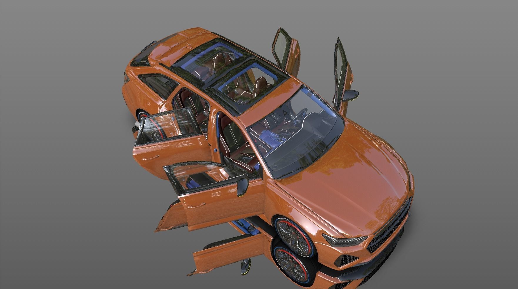 Audi New Car Model with Interior 3d Model  3D model_2