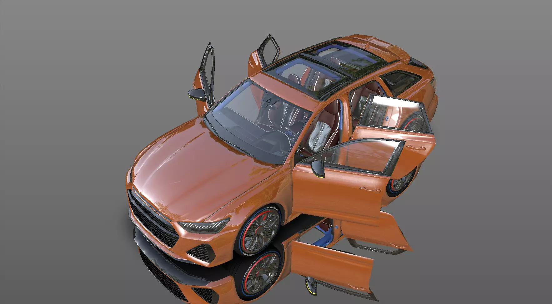 Audi New Car Model with Interior 3d Model  3D model_0