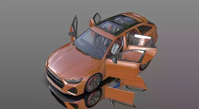Audi New Car Model with Interior 3d Model 