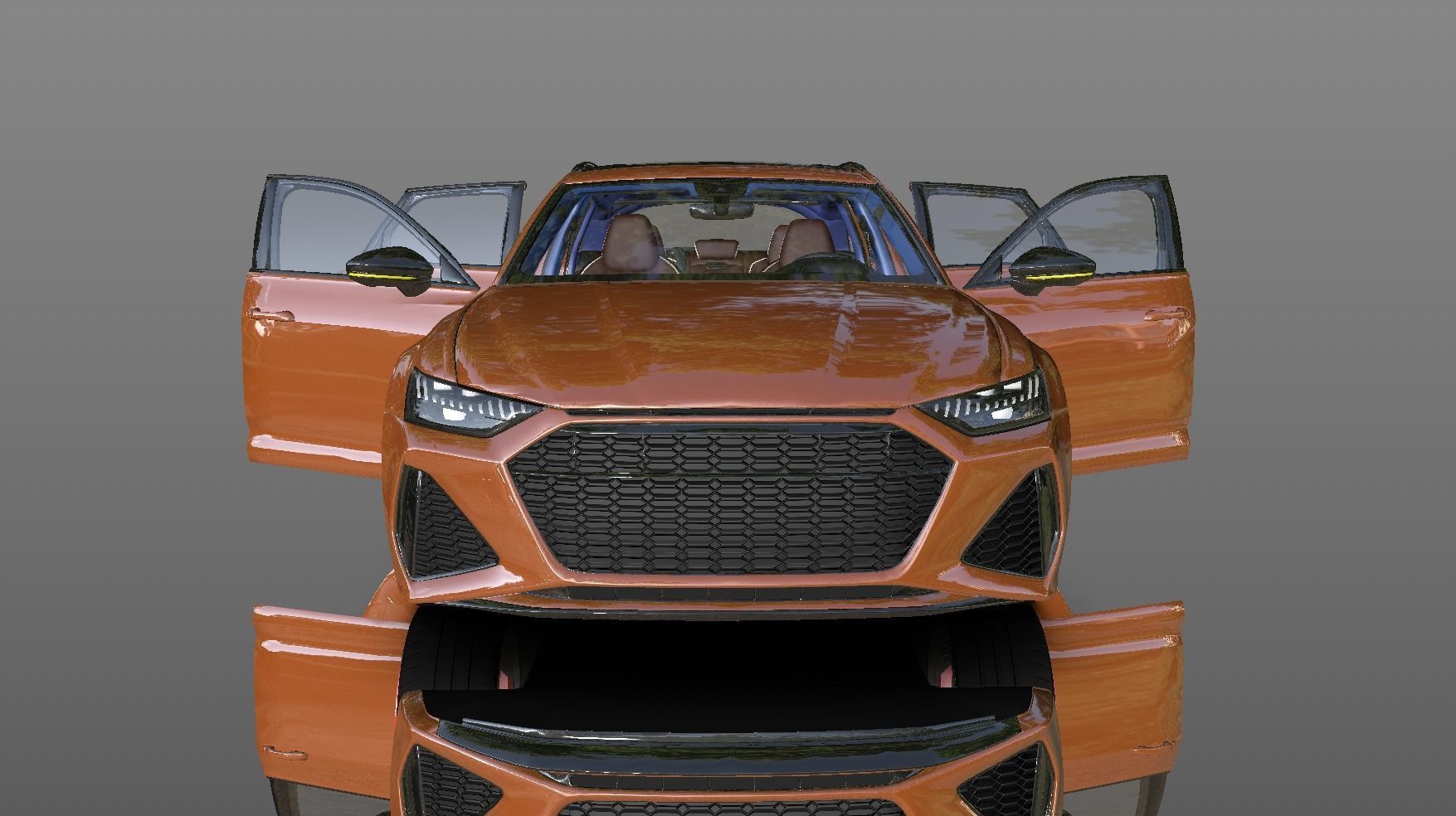 Audi New Car Model with Interior 3d Model  3D model_4