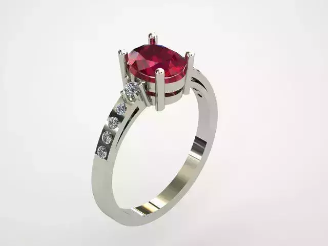 Women ring with oval shape