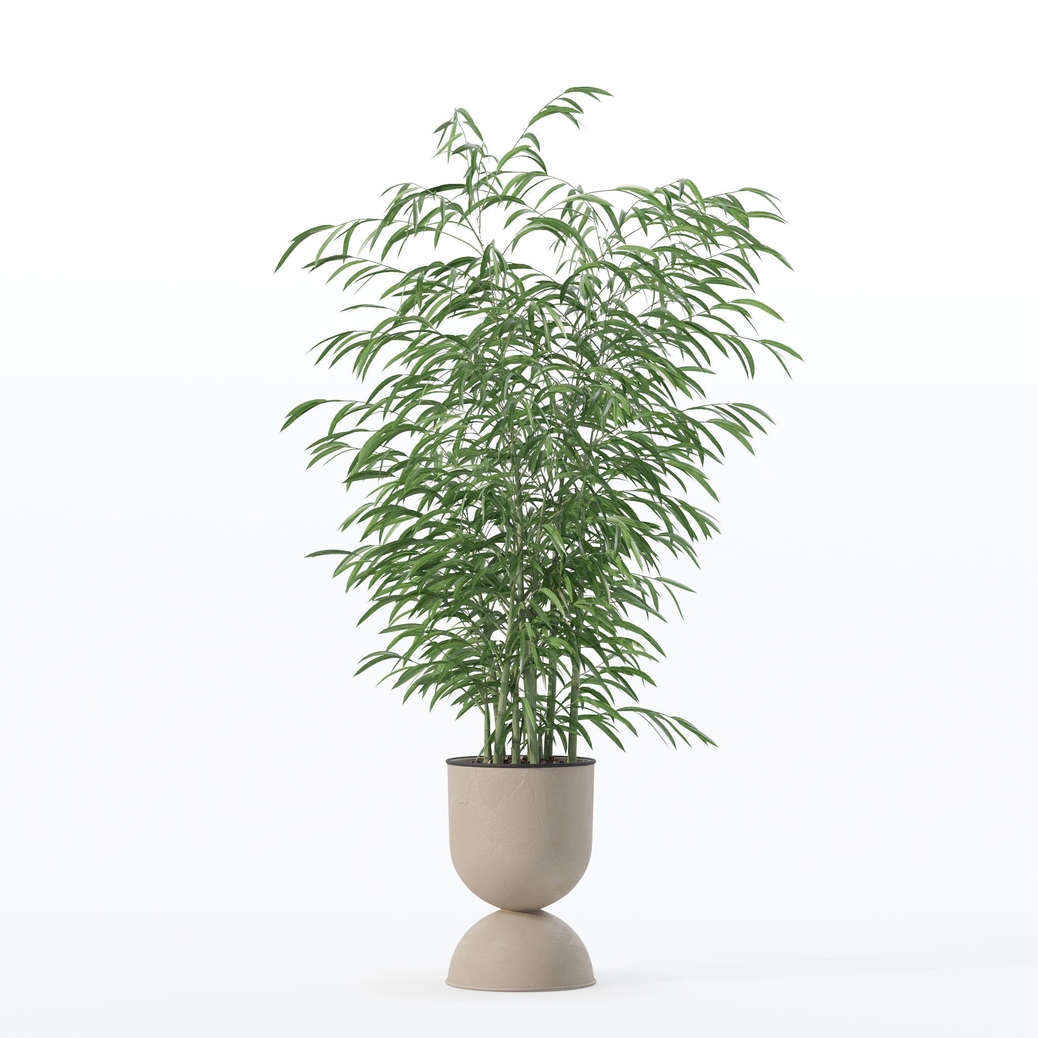 Bamboo in modern flower pot 3D model_23