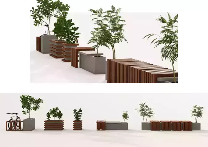 Urban Furniture Bench Set