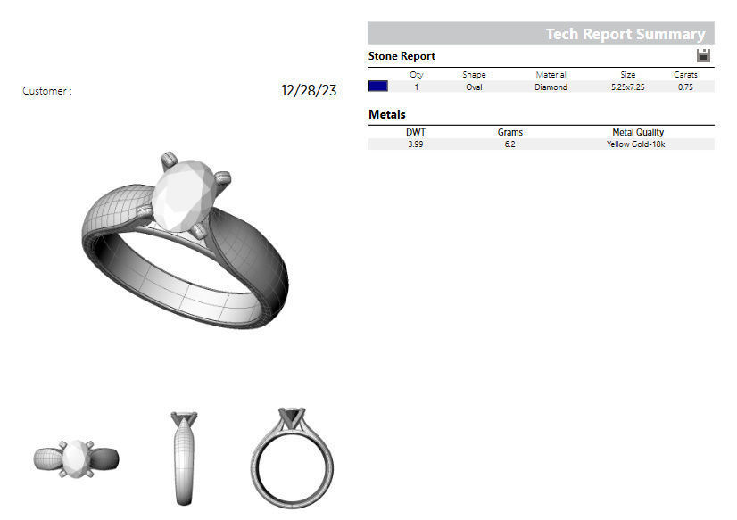Oval 0-75-CT Quarter Round Profile Shank Width 3-60mm 3D print model_1