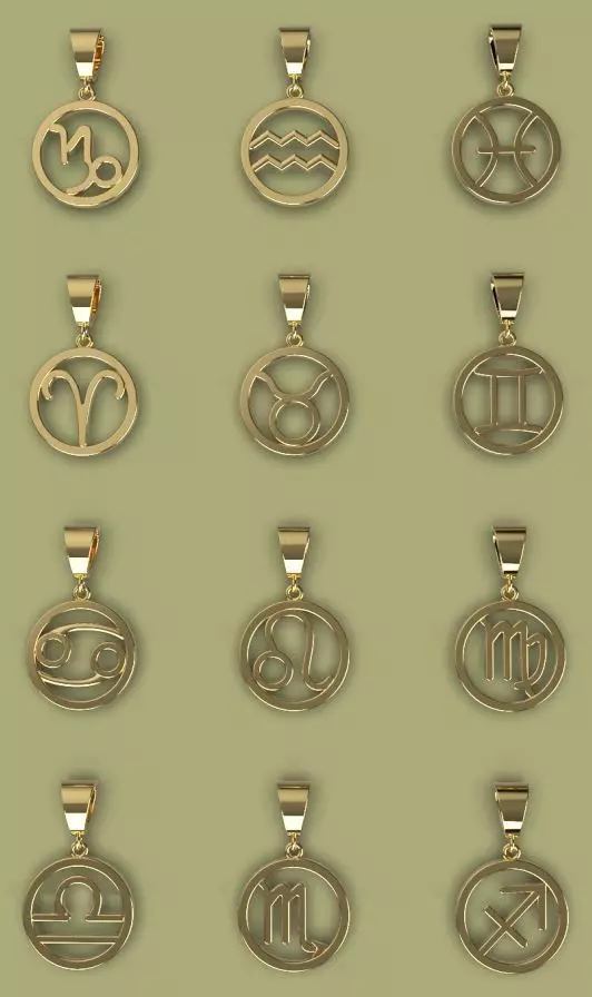 Horoskop Pendant 3D print model