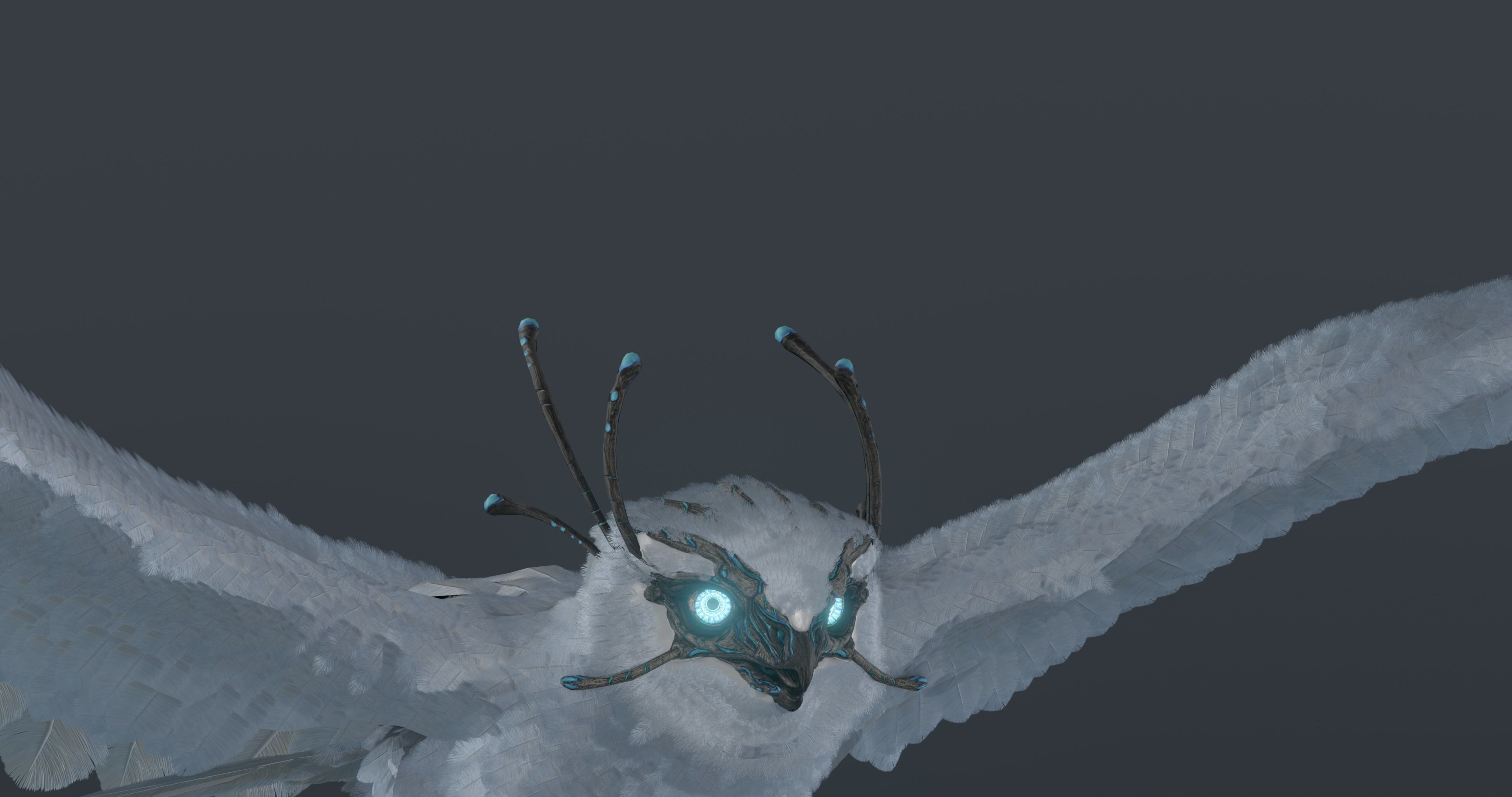 Mystic Owl - rigged Low-poly 3D model_17