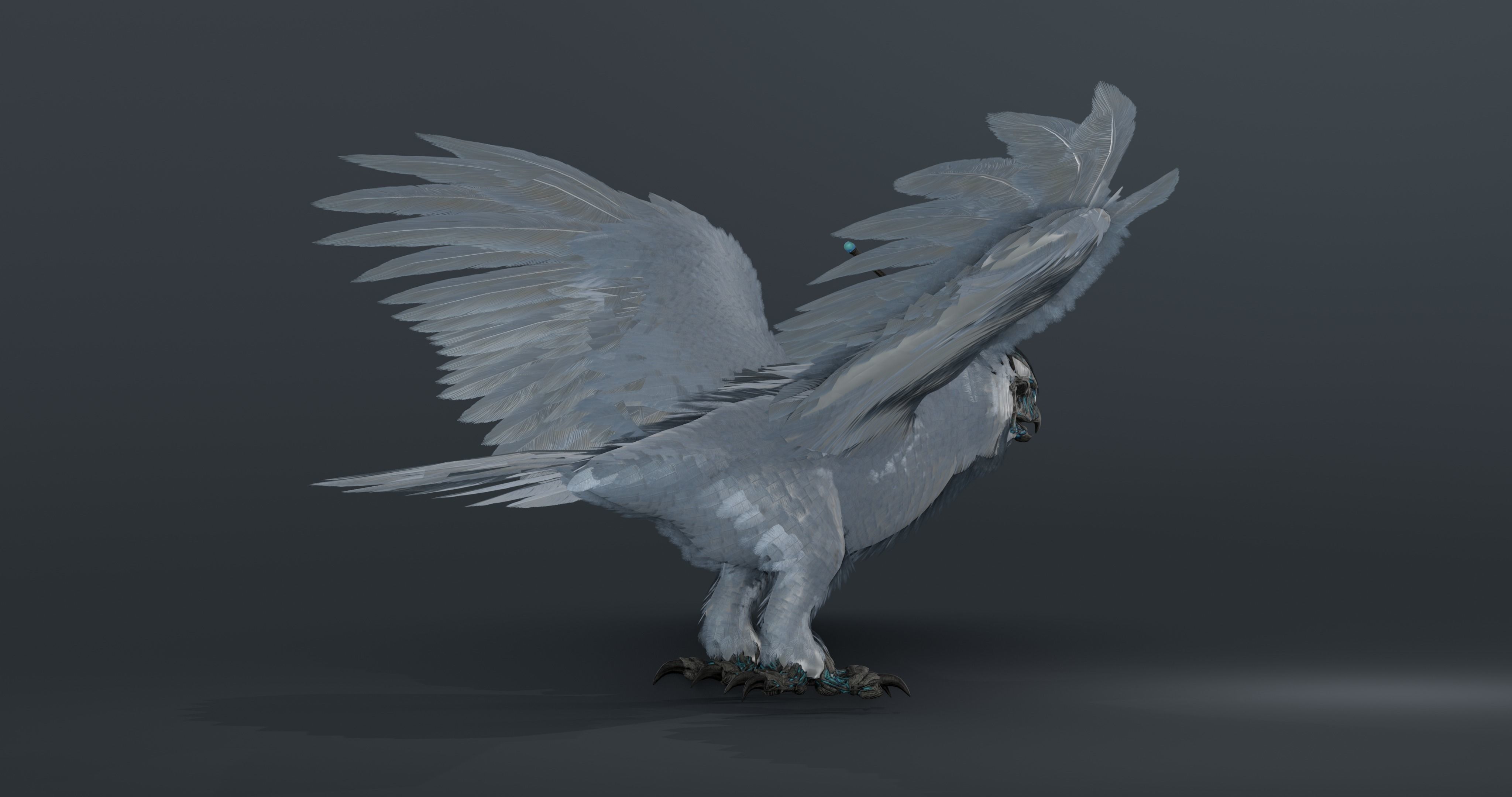 Mystic Owl - rigged Low-poly 3D model_4