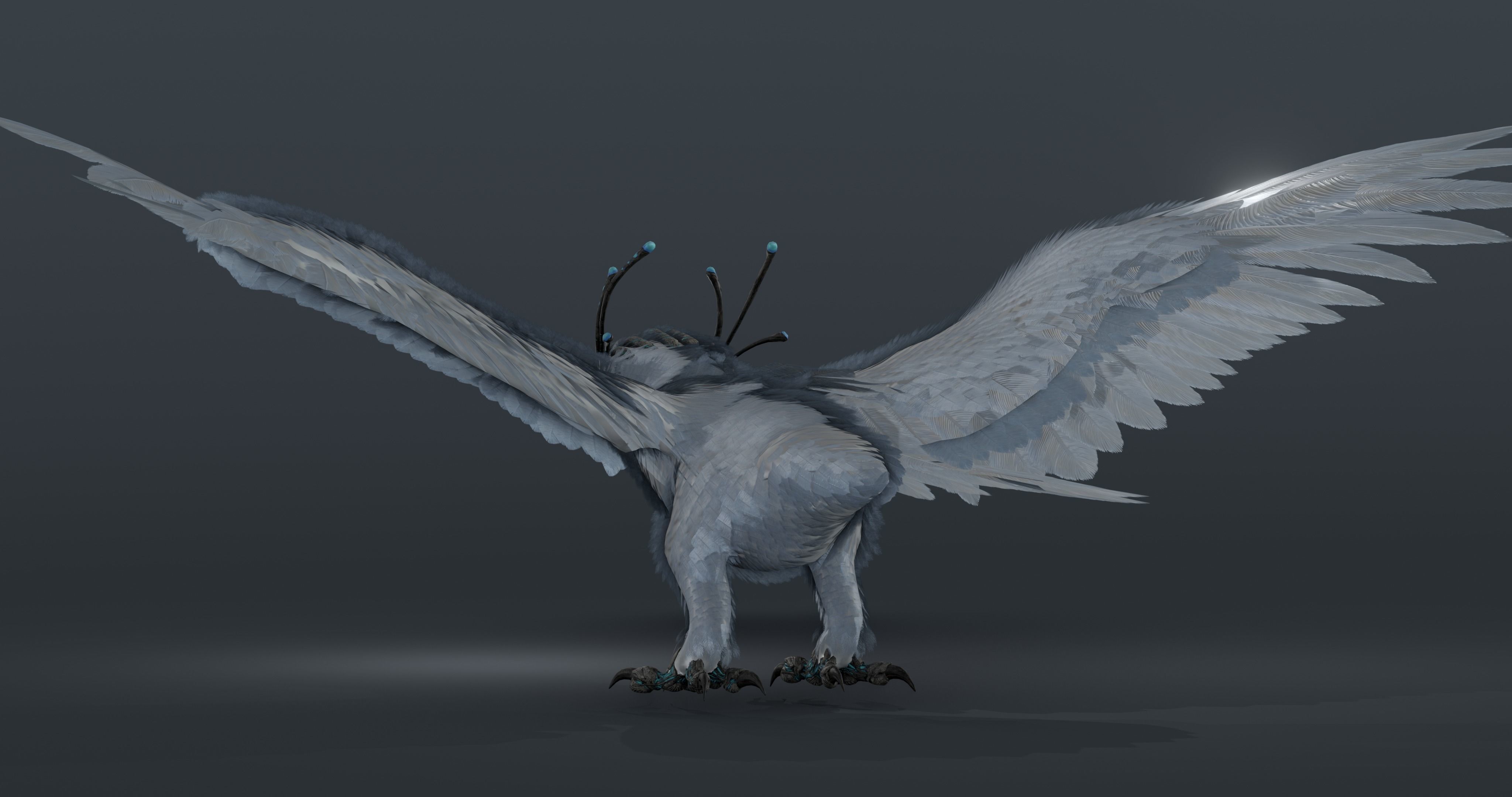 Mystic Owl - rigged Low-poly 3D model_7