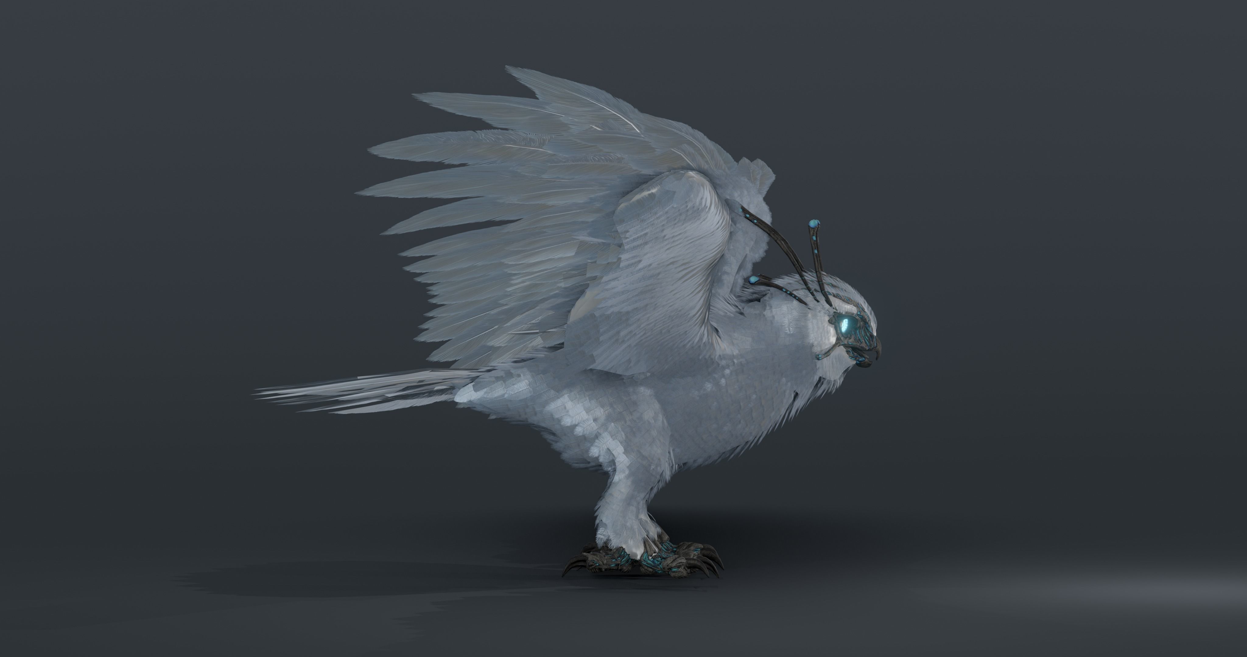 Mystic Owl - rigged Low-poly 3D model_3