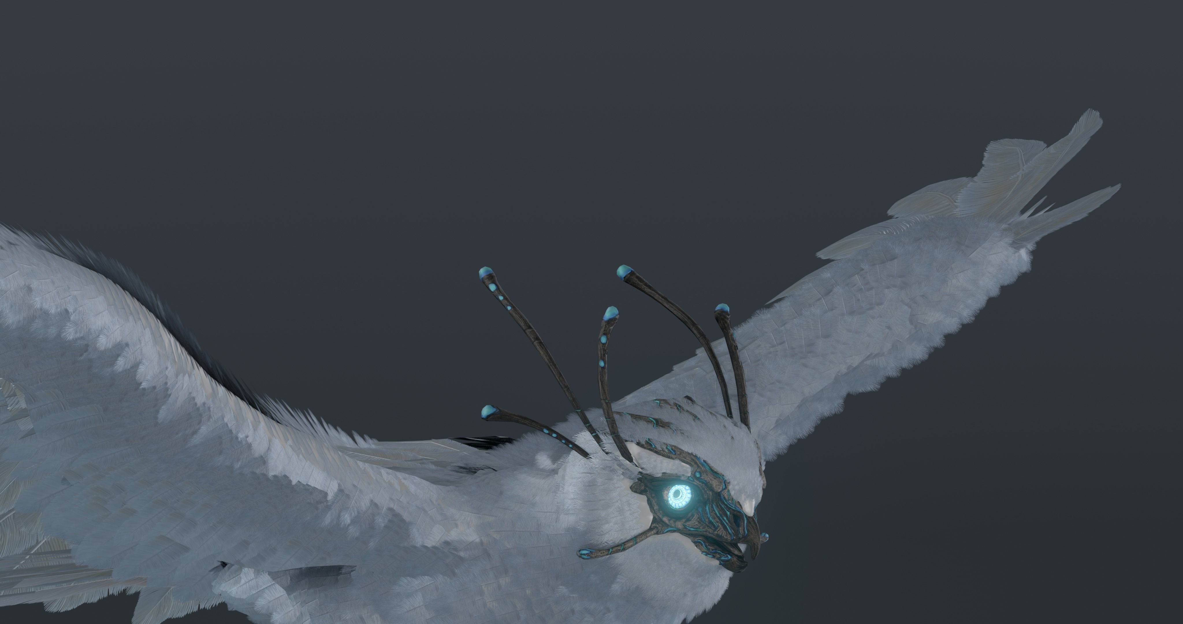 Mystic Owl - rigged Low-poly 3D model_15