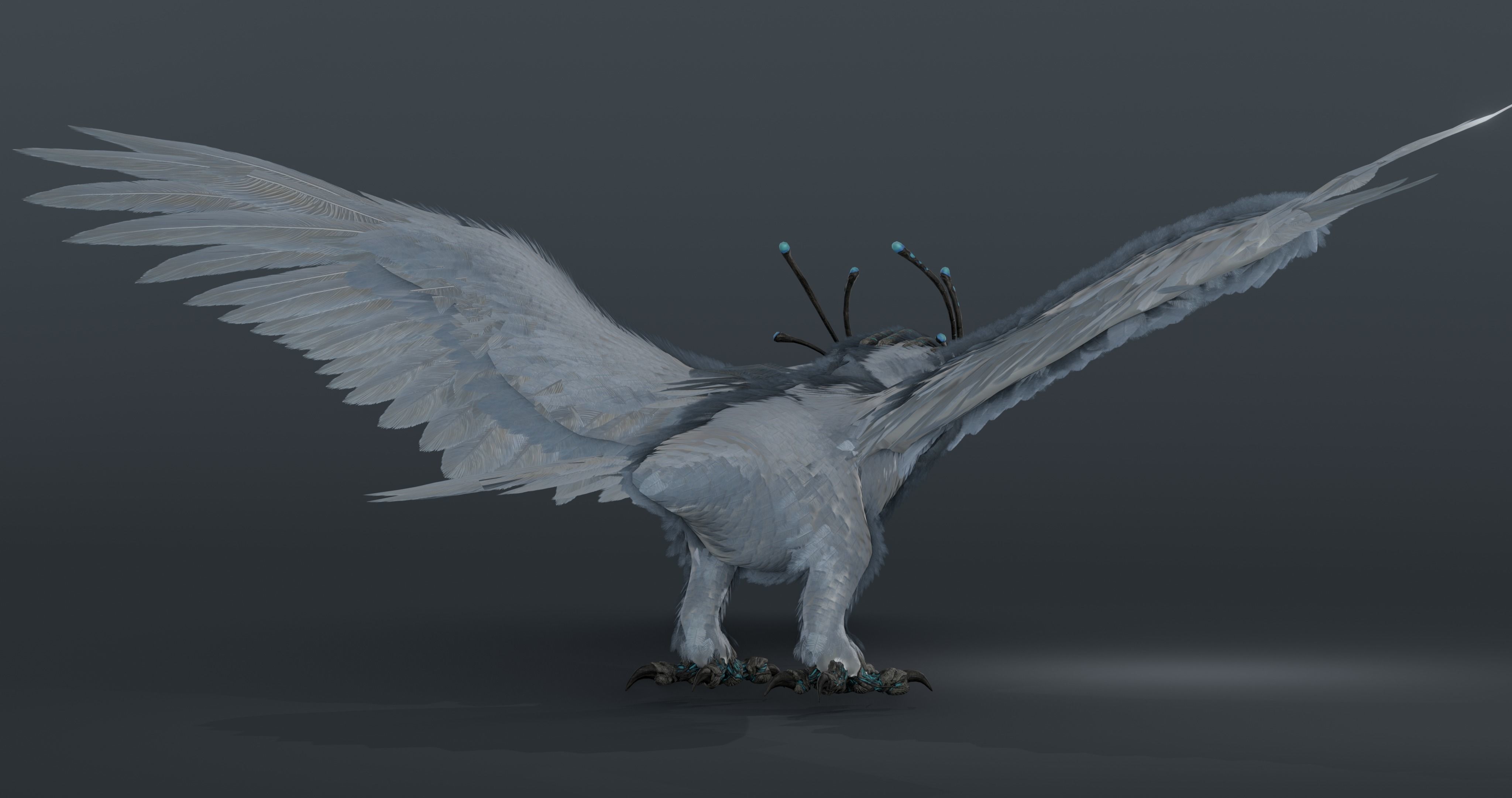 Mystic Owl - rigged Low-poly 3D model_5