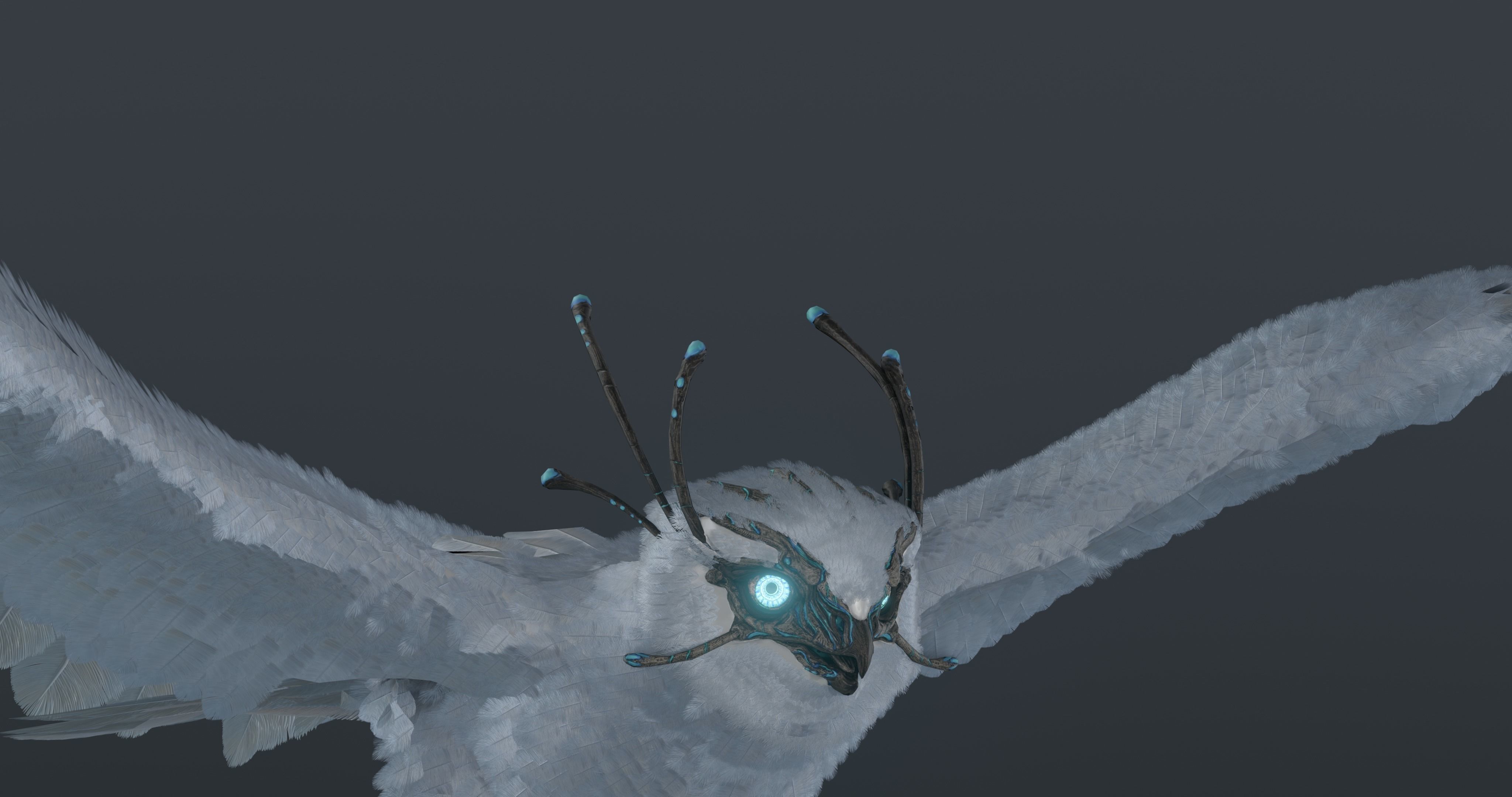 Mystic Owl - rigged Low-poly 3D model_16