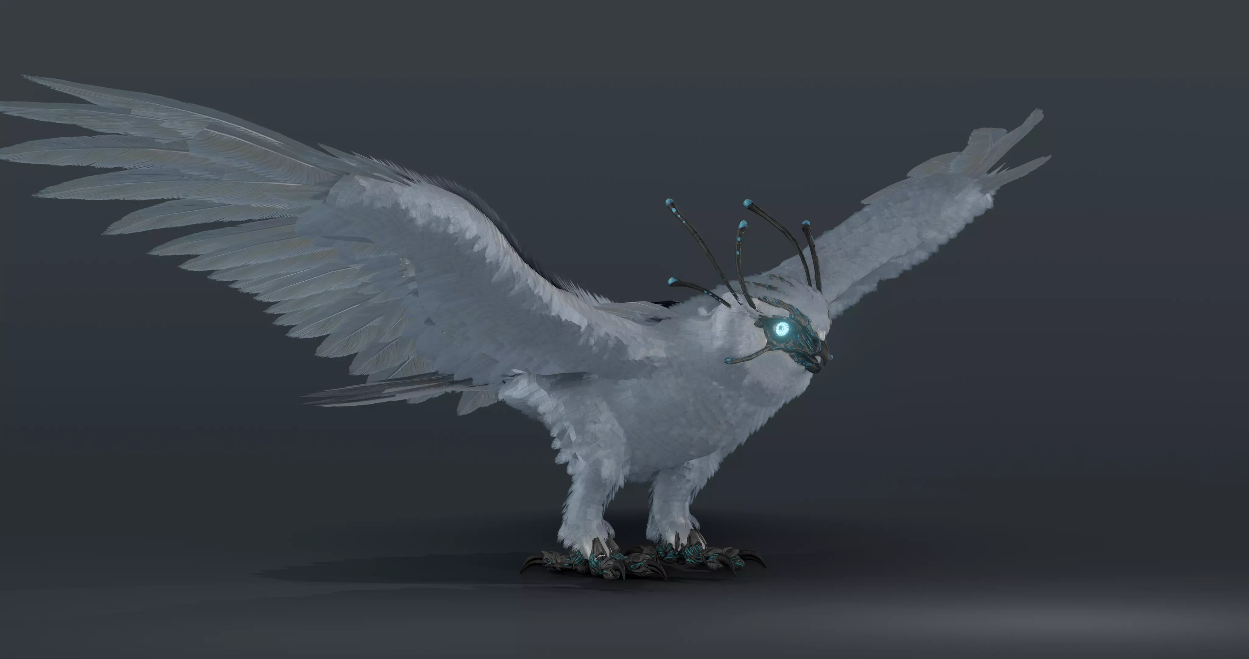 Mystic Owl - rigged Low-poly 3D model_0