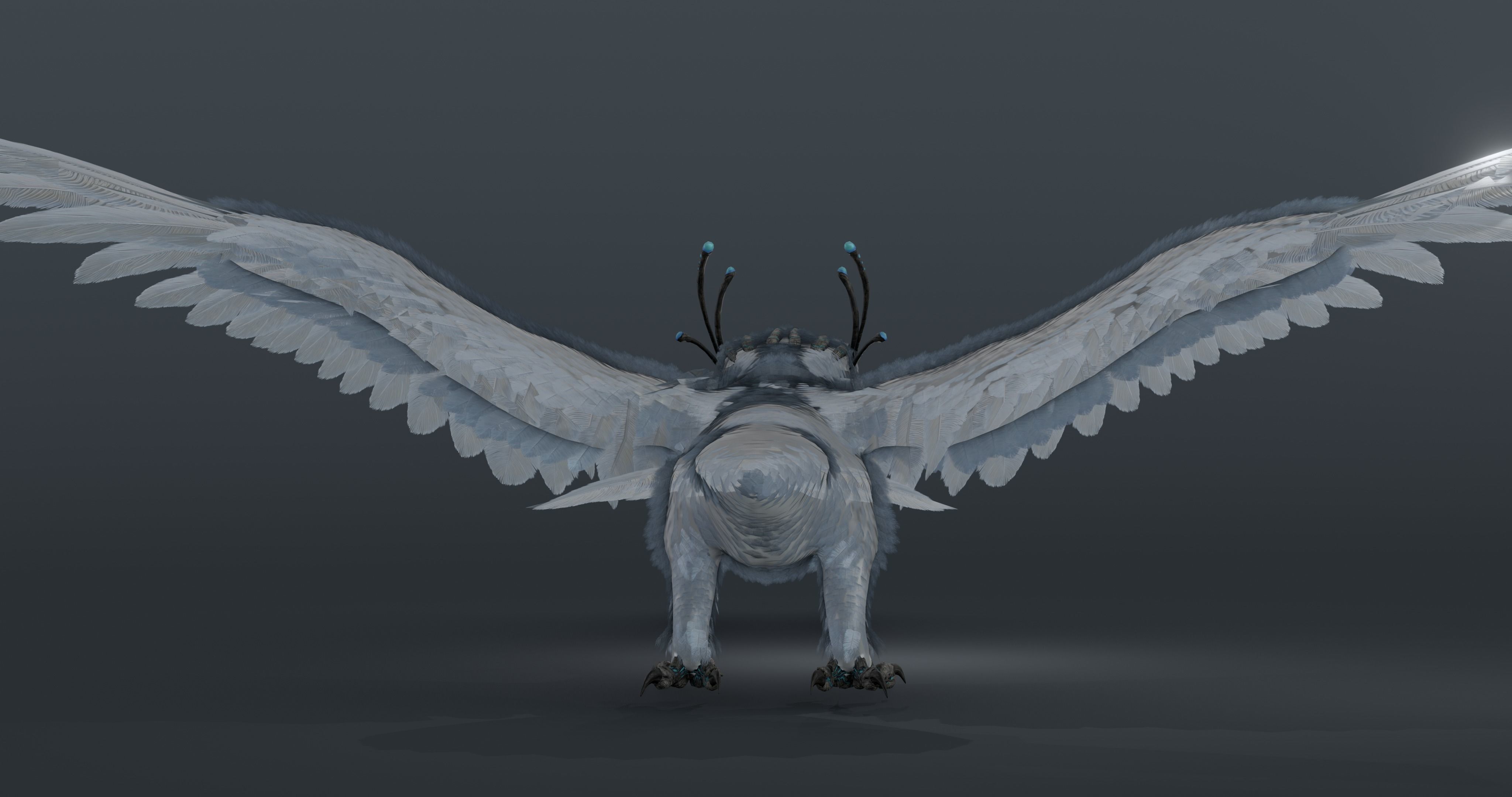 Mystic Owl - rigged Low-poly 3D model_6