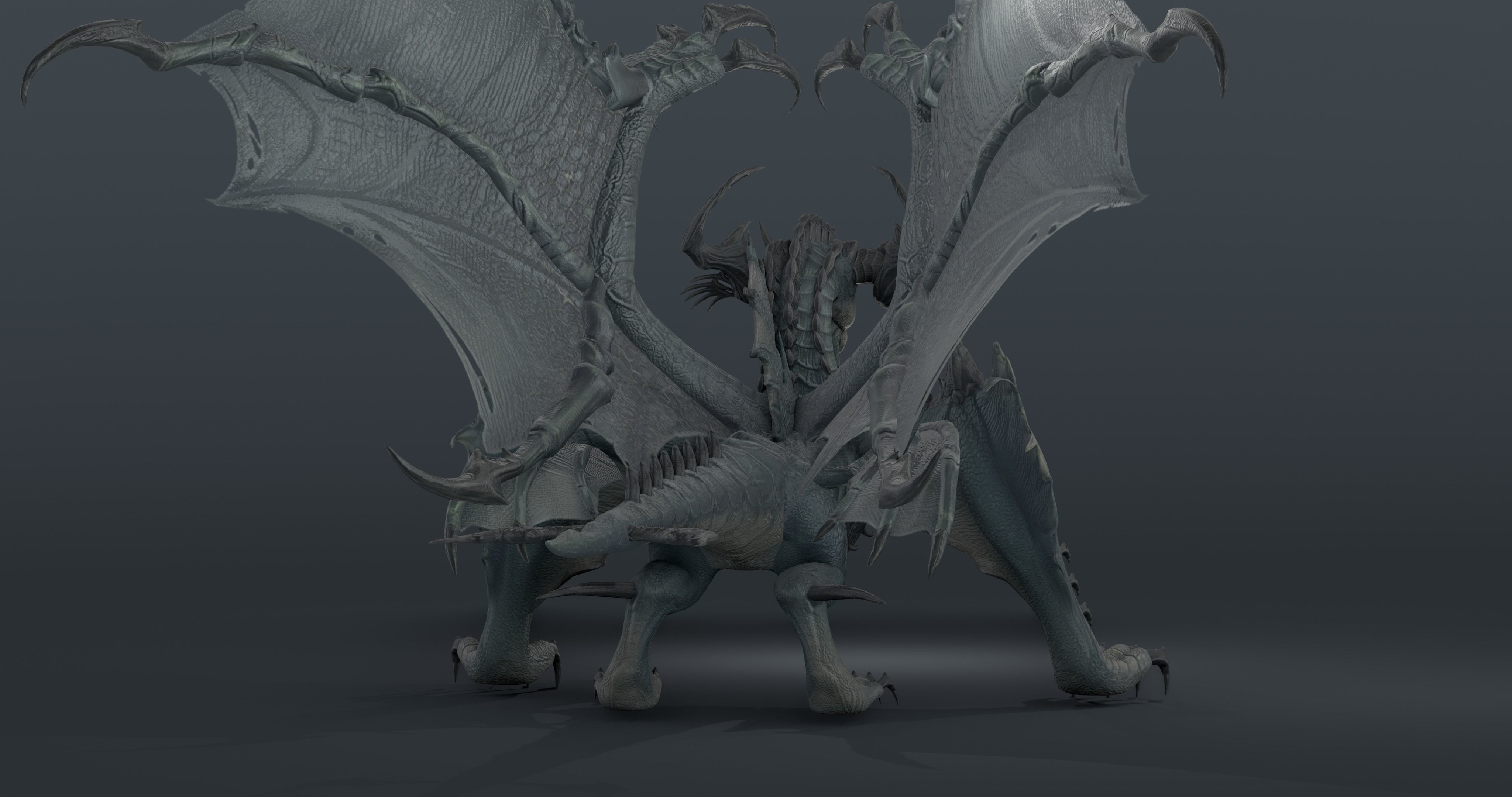 Snake dragon - rigged blender model Low-poly 3D model_6