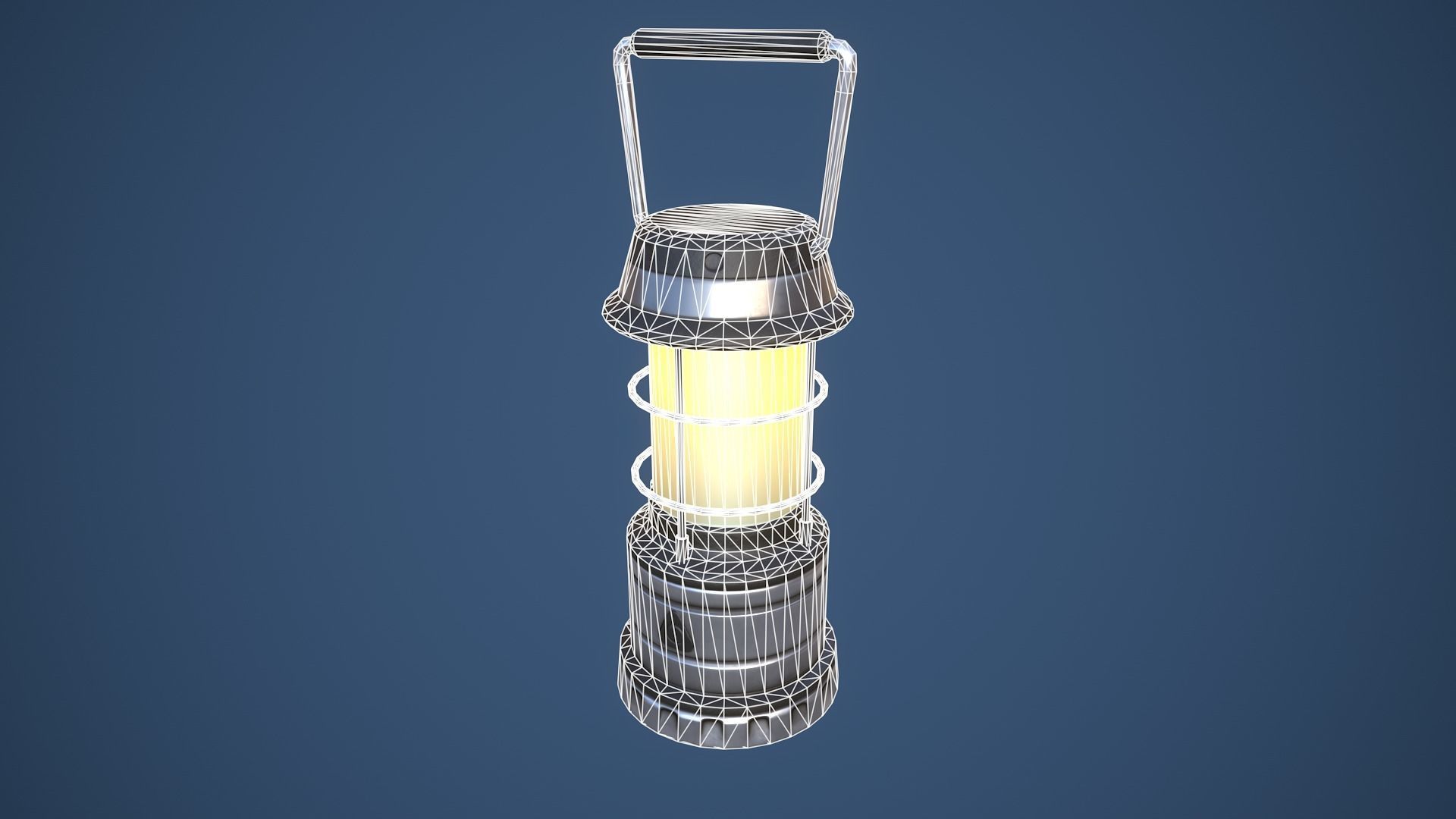 Stylized Camping LED Lantern Low-poly 3D model_3
